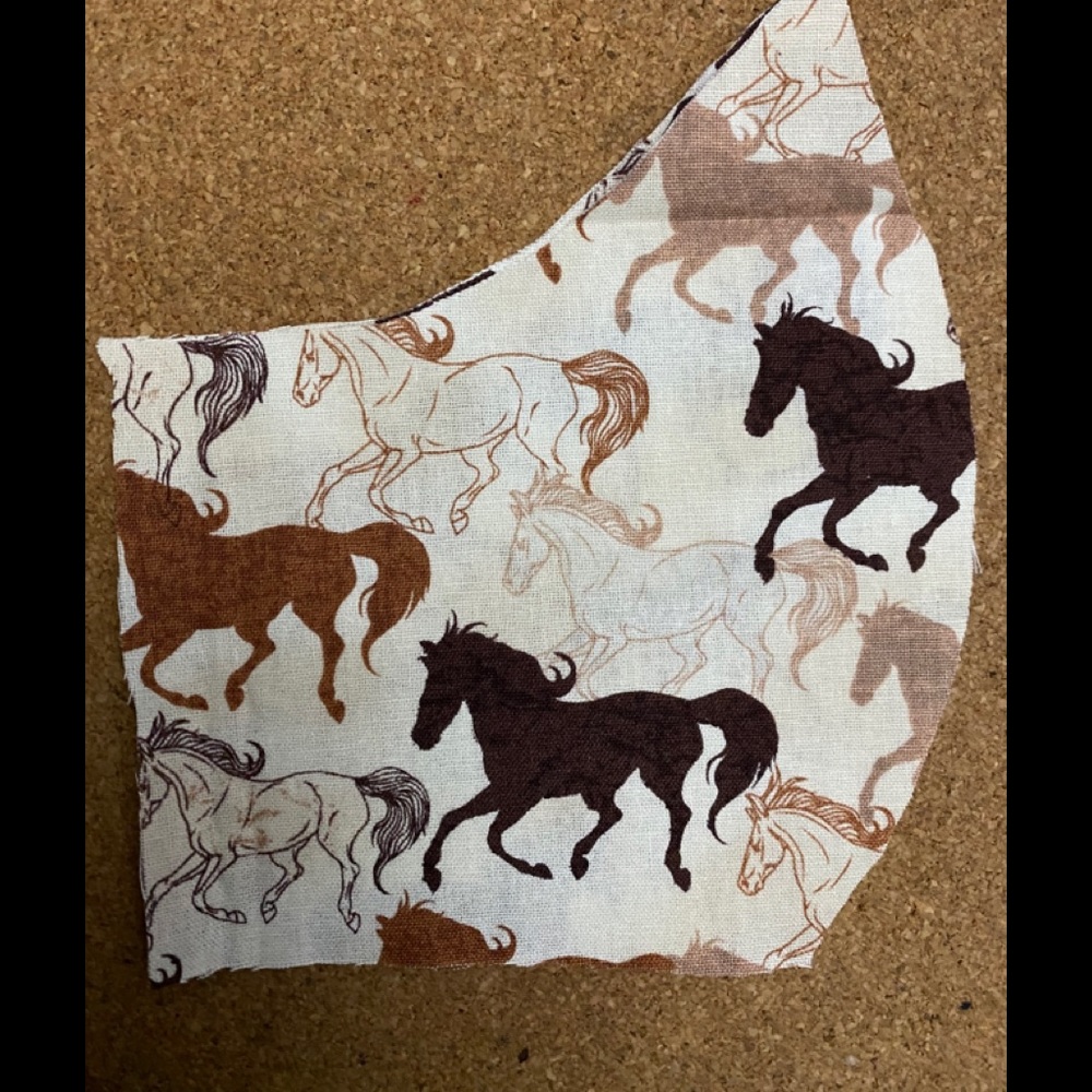 NWT Colorado made Running Horses Animal Print mask
